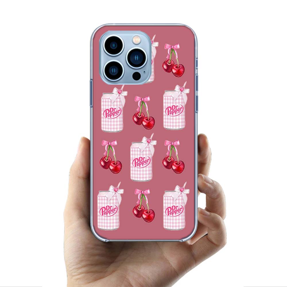 Cherry D-Dr-P-Pepper Drink Cases Phone Case For Iphone 17E 16E 17 Air 16 Pro Max 15 Pro 14 Plus 11 13 12 Mini Cover Cases Compat