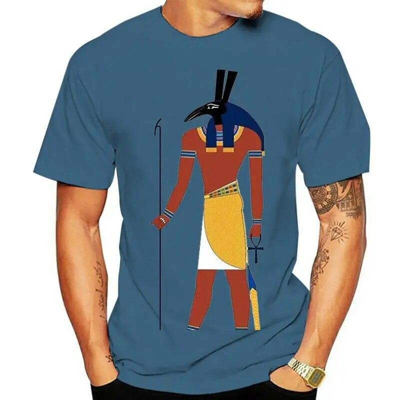 Анубис Египет Древний Египет Греческий Бог Курсивные Иероглифы Белые Футболки Футболка Настроить Футболку