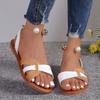 Fashion 2024 Summer Solid Color Flat Sandals Popula Open Toe Outdoor Slippers Beach Women's Shoes Plus Size Zapatos De Mujer Slides