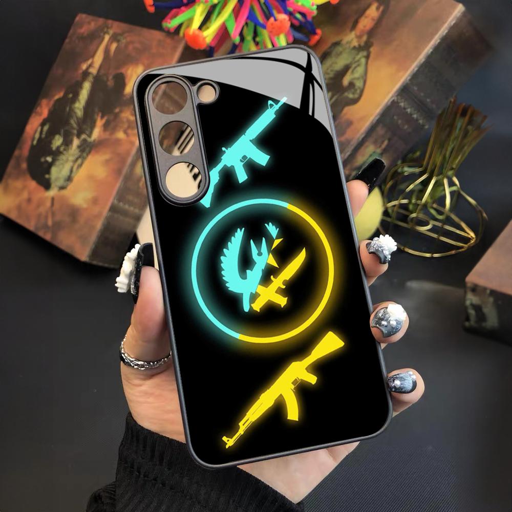 Игровой Чехол для Телефона C-Counter-Strike CS2 Для Samsung Galaxy S26 S25 S24 S23 S22 S20 S21 Ultra Plus Fe Цветной Серебристый Чехол