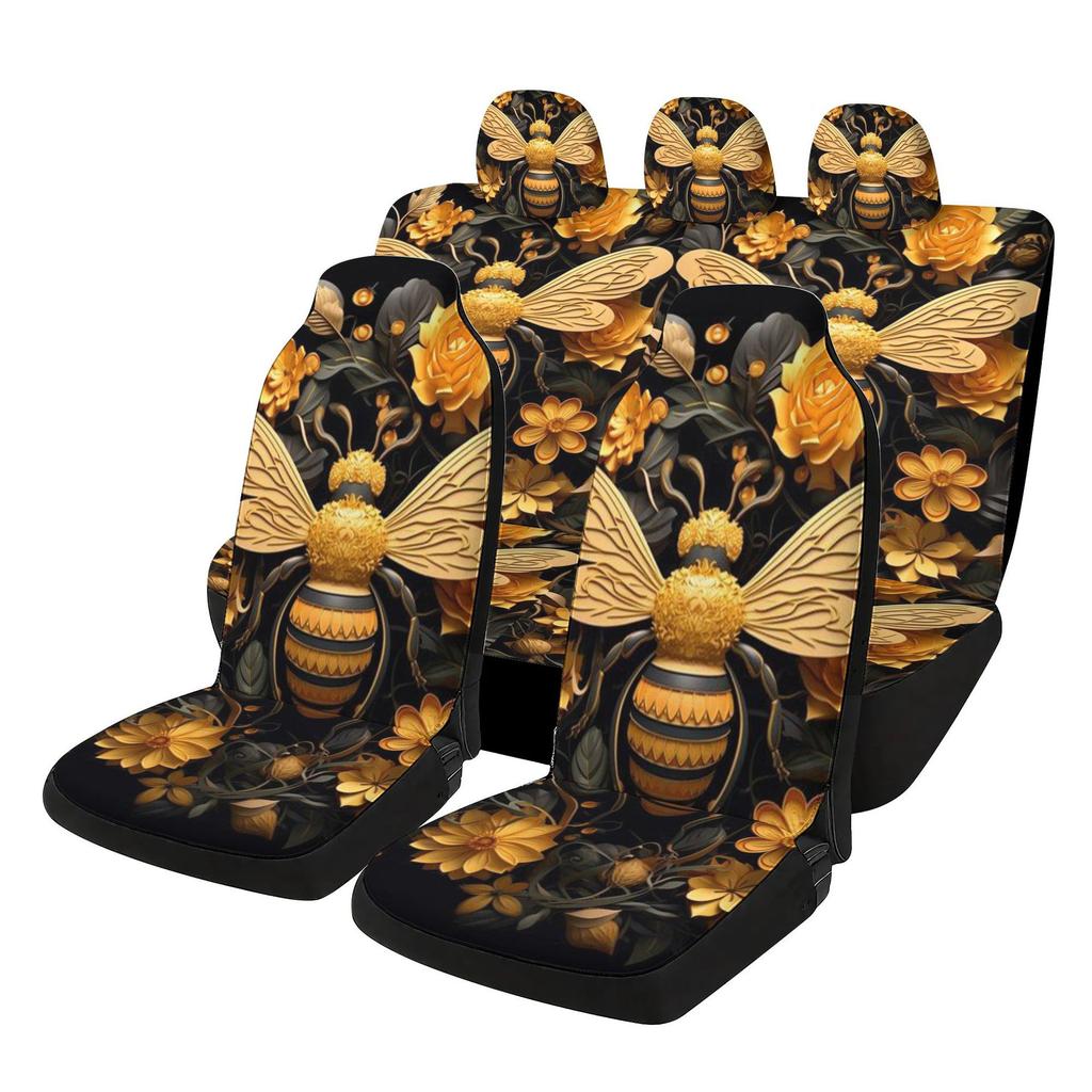 Printed Car Universal Seat Cover, Four-Season Universal Seat Cushion Cover, Five-Seat Car Seat Cover