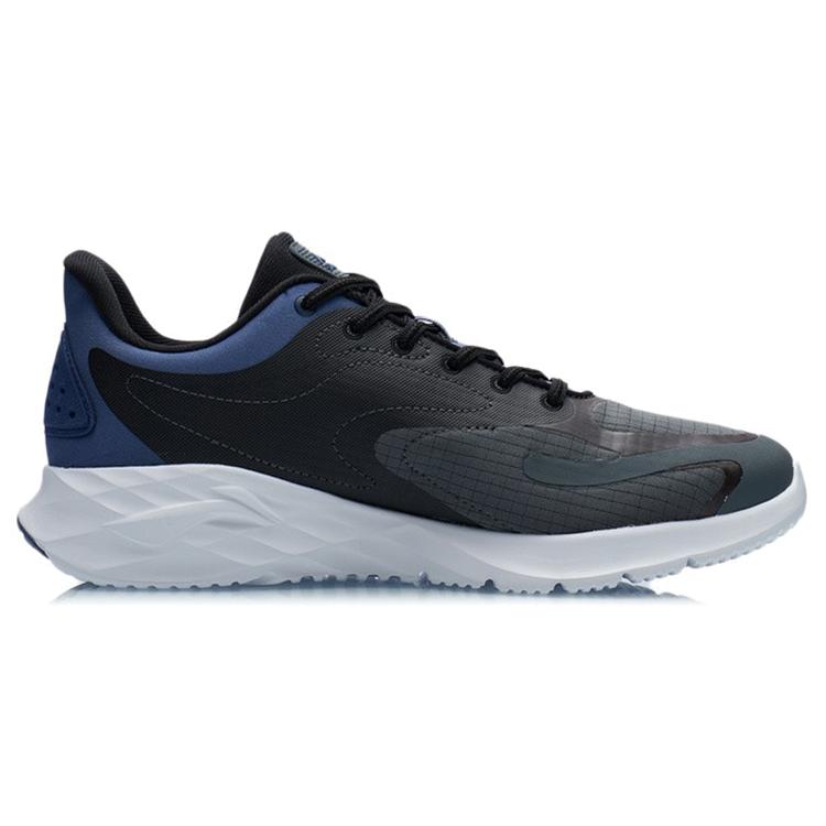 Li Ning Амортизирующие Нескользящие Износостойкие Светоотражающие Низкие Беговые Кроссовки Мужские Сине-серые ARSR045-2