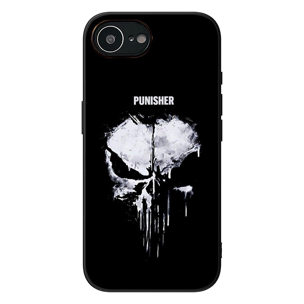 Чехол для телефона Череп Карателя Marvel для Apple iPhone 17 16 Plus 13 12 Pro Max Mini X XR ProMax 16E 15+ 16Plus Air Мягкий чехол
