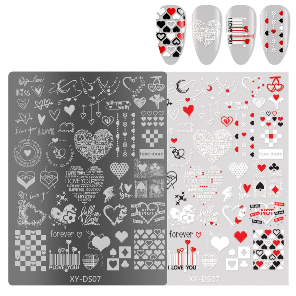 Butterfly Nails Stamp Templates French Tip Nails Stamping Plates Manicure Template Tool Flowers Nails Stencil Stamp