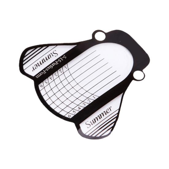 50 шт. модные прочные липкие пластиковые формы для ногтей, удлиненные, УФ-гелевые формы, бумажные наклейки, принадлежности