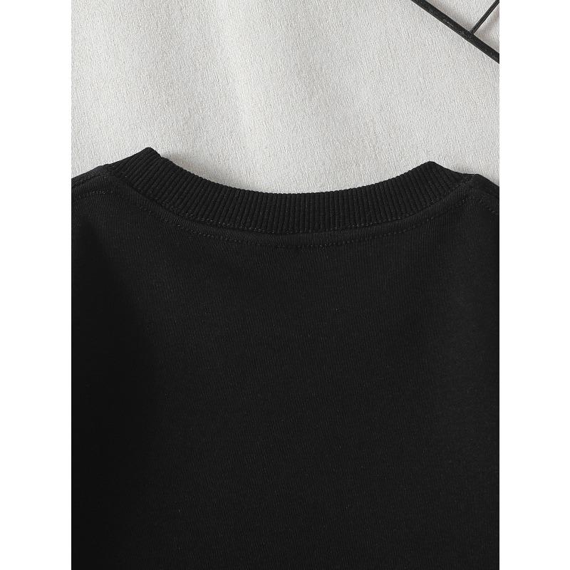 Kids Crewneck Sweatshirt, "Relax Is My Jam" Speech Bubble Letter Print, Spring Autumn Casual Sport Tops