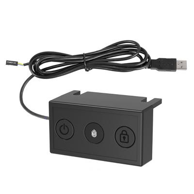 USB Выключатели питания отпечатком пальца Кнопка Блокировка экрана Переключатели корпуса ПК Порт питания USB для дома и офиса