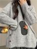 Autumn/Winter Loose Slit Pullover: Women's Solid Color Slimming Knitwear