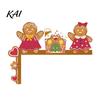 Entrance Door Corner Decor Christmas Topper, Wooden Sign, Santa Snowman Gingerbread Housewarming Gift Man Frame for Home Holiday Party Decoration