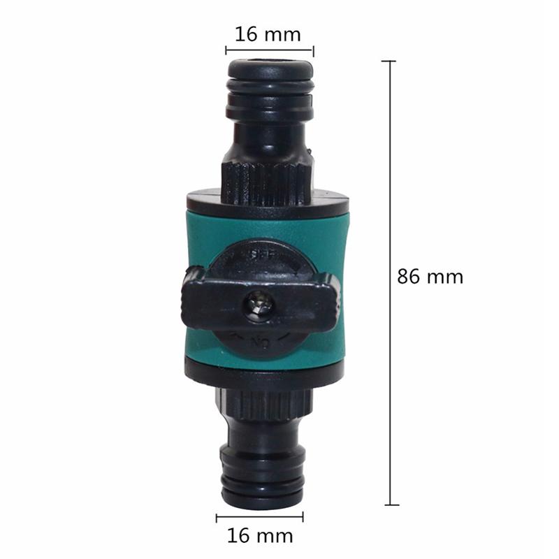 Garden Irrigation Valve with 16 mm Quick Connector Prolong Hose Length Pipe Fittings Watering Garden Tube Valve 1 Pc