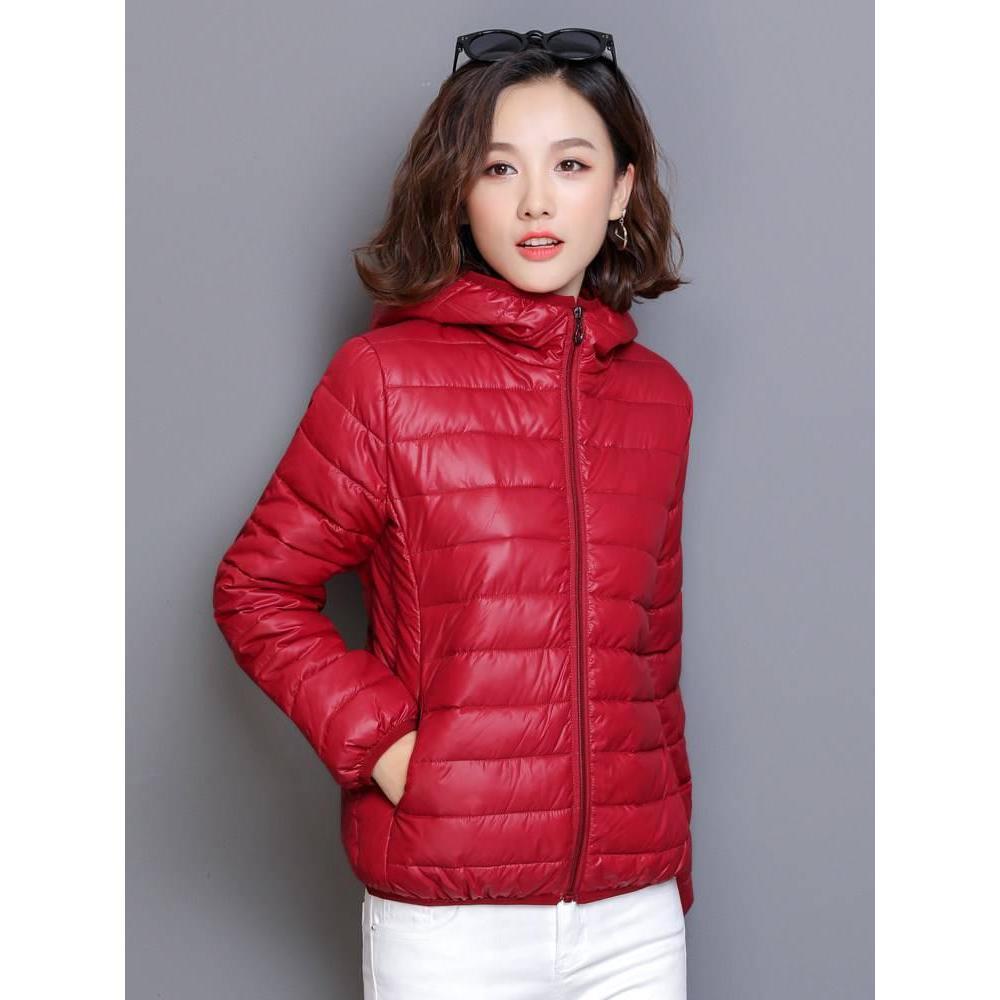 Women's Spring Autumn Winter Coat with Hood Thick Long Sleeves Warm Plain, Smooth, Form-fitting, with Zipper Pockets, Cardigan, Women's Coat