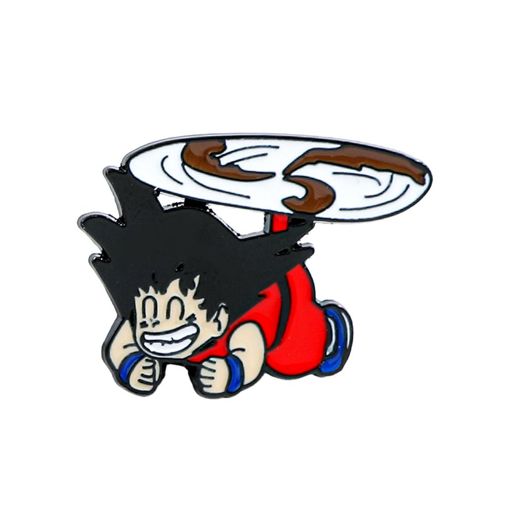 Брошь-значок из сплава Укун из аниме Dragon Ball Японский мультяшный персонаж Металлическая брошь Креативный аксессуар для украшения одежды