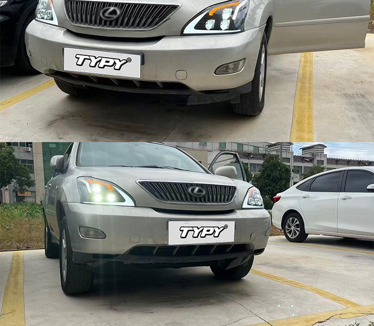 Комплект светодиодных линз с дневными ходовыми огнями и динамическими указателями поворота для ретрофита Lexus RX 2004-2008