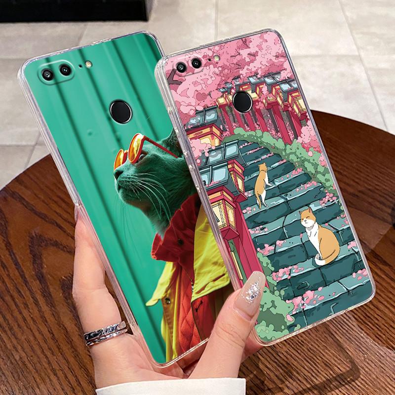 Гелевый чехол для Honor 9 Lite 9Youth Honor9 Fundas Capa Прозрачный силиконовый мягкий ТПУ задняя крышка Милый кот Кролик Сердце Защитный чехол