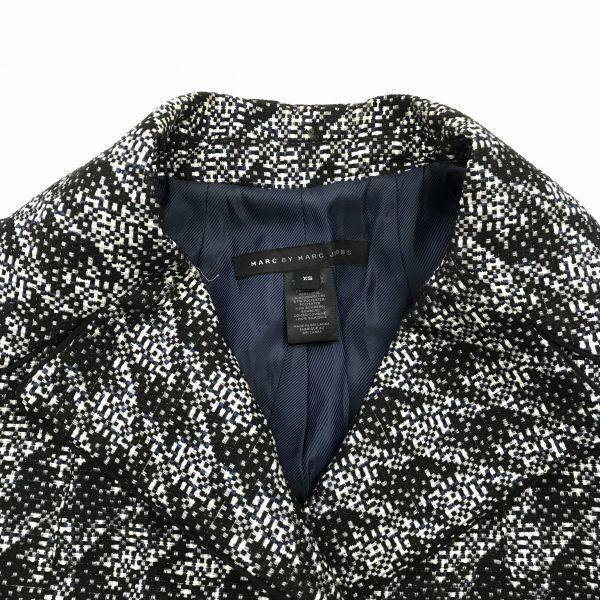 Пиджак-блейзер Marc by Marc Jacobs в гусиную лапку Женский XS Черный Белый Короткое пальто(ИСПОЛЬЗОВАЛ)