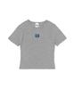 SEOUL APPAREL Укороченная футболка с коротким рукавом и логотипом-коробкой (Древесный уголь)
