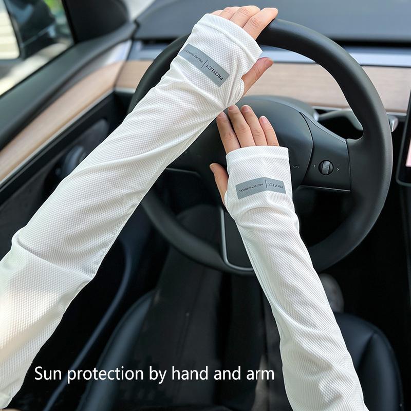 Ледяные рукава для женщин и мужчин, защита от солнца, японские летние, для улицы, защита от УФ-лучей, свободные рукава, для вождения, уличные перчатки