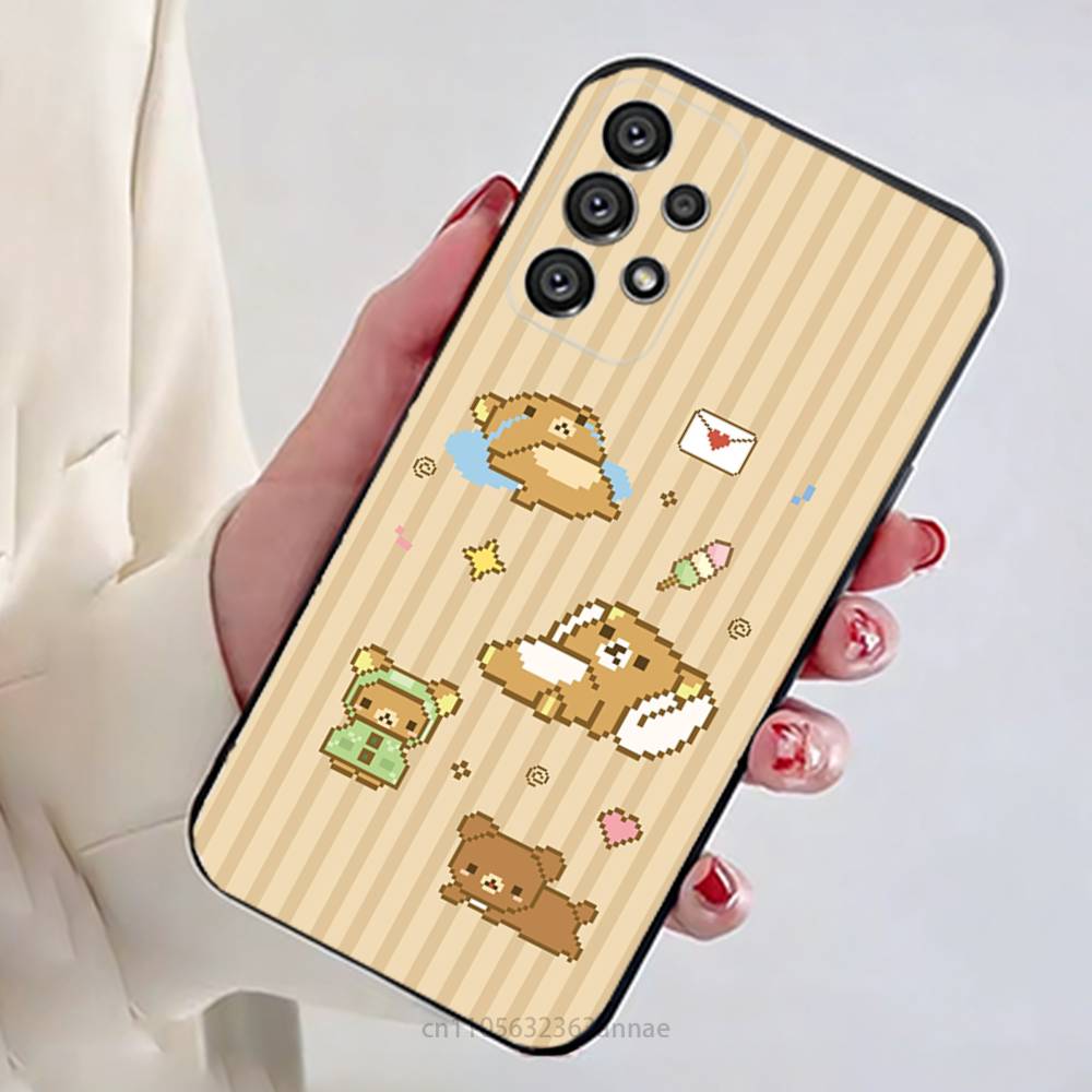 Милый мишка R-Rilakkuma Чехол для телефона Samsung Galaxy A54,34,24,73,53,52,52S,04S,04E,A72