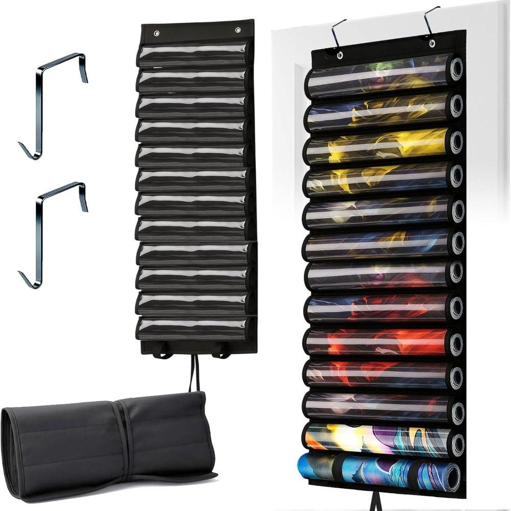 Transparent Playmat Tube Plastic Slots Playmat Storage Bag Game Mat Storage Wall Organizer