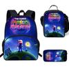 Mario Cartoon Backpack, Lunch Bag, and Pencil Case—New Stationery Set, Suitable for Grades 3–6