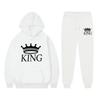 Спортивный костюм с длинными рукавами QUEEN KING с принтом Lover Пара нарядов флисовая толстовка с капюшоном Спортивные штаны Толстовка большого размера Брюки Костюм Мужская одежда