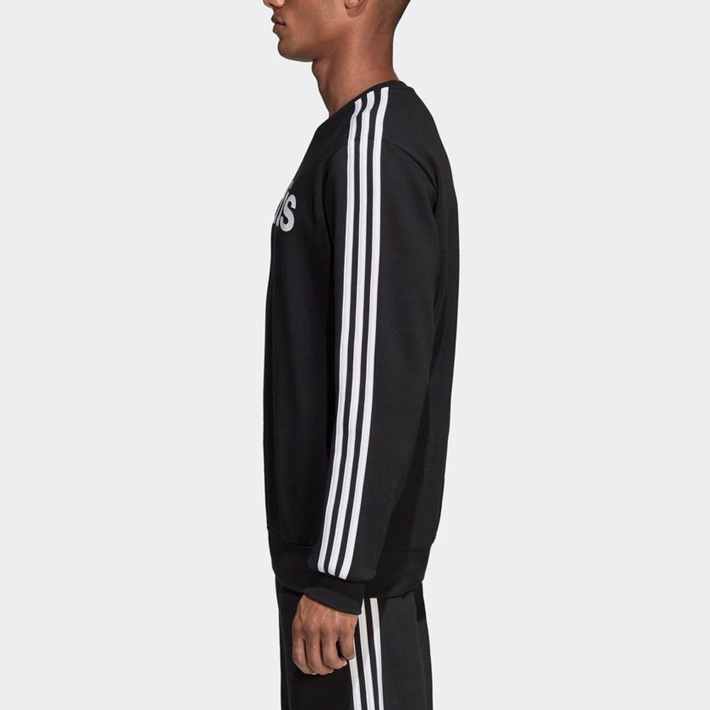 Adidas E 3S Crew Fl Толстовка на флисовой подкладке Мужские топы Черный DQ3084