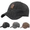 Winter Hat Men'S Woolen Baseball Cap Outdoor Ear Cap Thermal Cap