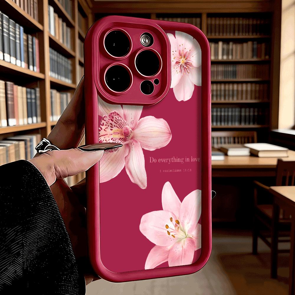 Чехол для телефона iPhone 17 16 15 14 Plus 13 12 11 Pro Max XS XR X 17 Air 16E INS Цветочный узор Силиконовый ударопрочный чехол