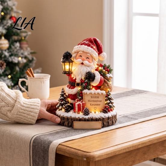 Rustic Christmas Tabletop Signs 2D Wooden Decor, Angel Snowman Santa Wood Sign, Souvenir Gifts Xmas Desktop Ornament for Fireplace Table Tray