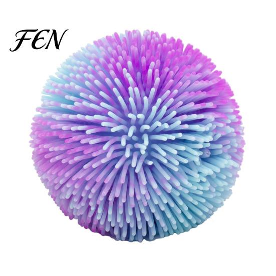Stress Relief Toy Fuzz Ball Toy, TPR Fuzzy Squeeze Fidget Soft Tactile Anxiety Relieving Office Desk for Focus Aid, Hand Relaxation Exercise