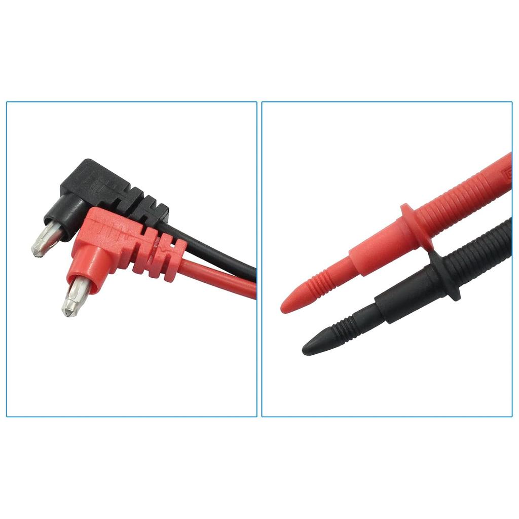 Multimeter Voltmeter Test Lead, Cable Banana Plug Probe Digital Multimeter Wire Cable 1000V, Black Red