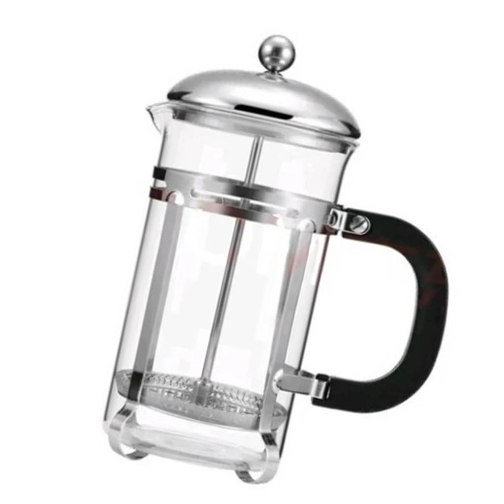 Стеклянный пресс-горшок 600 мл Прозрачный фильтр из нержавеющей стали Термостойкий Пресс для быстрого приготовления кофе
