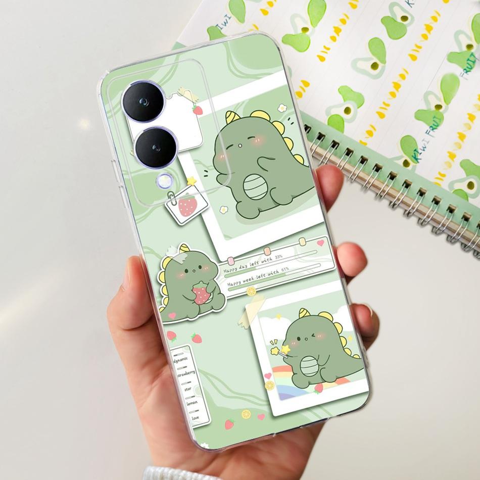 For Vivo Y17s Case 2023 Elegant Pattern Soft Silicone TPU Phone Back Cover For Vivo Y17s 4G VivoY17s Y 17S Bumper