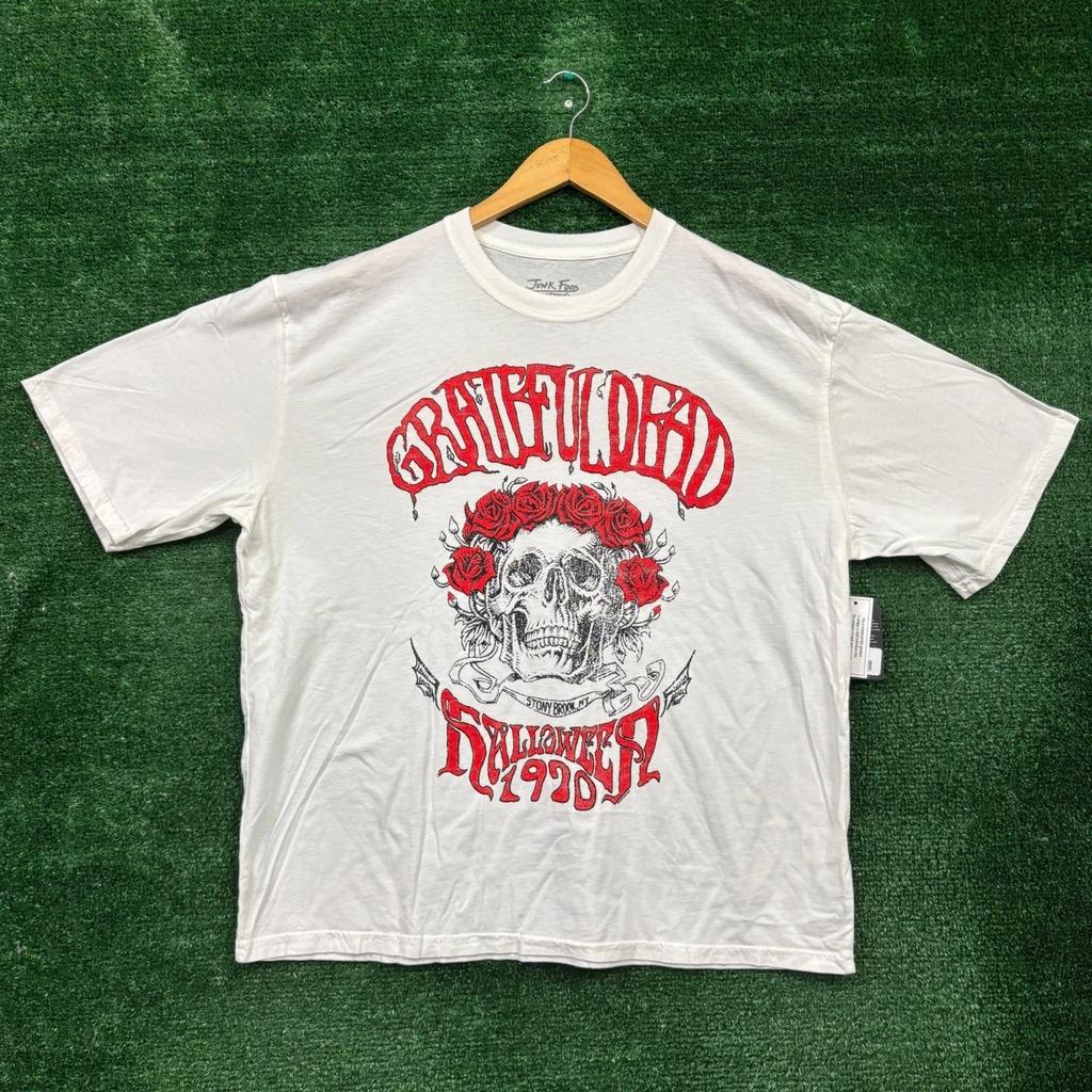Junk Food Clothing x Grateful Dead Хэллоуин 1970 Рок-группа Свободная футболка S/M