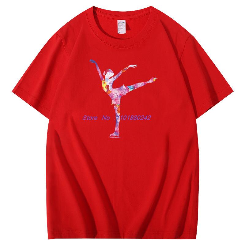 Beautiful Ice Figure Skater Fashion New Shirts And Tshirts Summer Cotton Short Sleeve Tshirts Birthday Gifts Print T Shirt