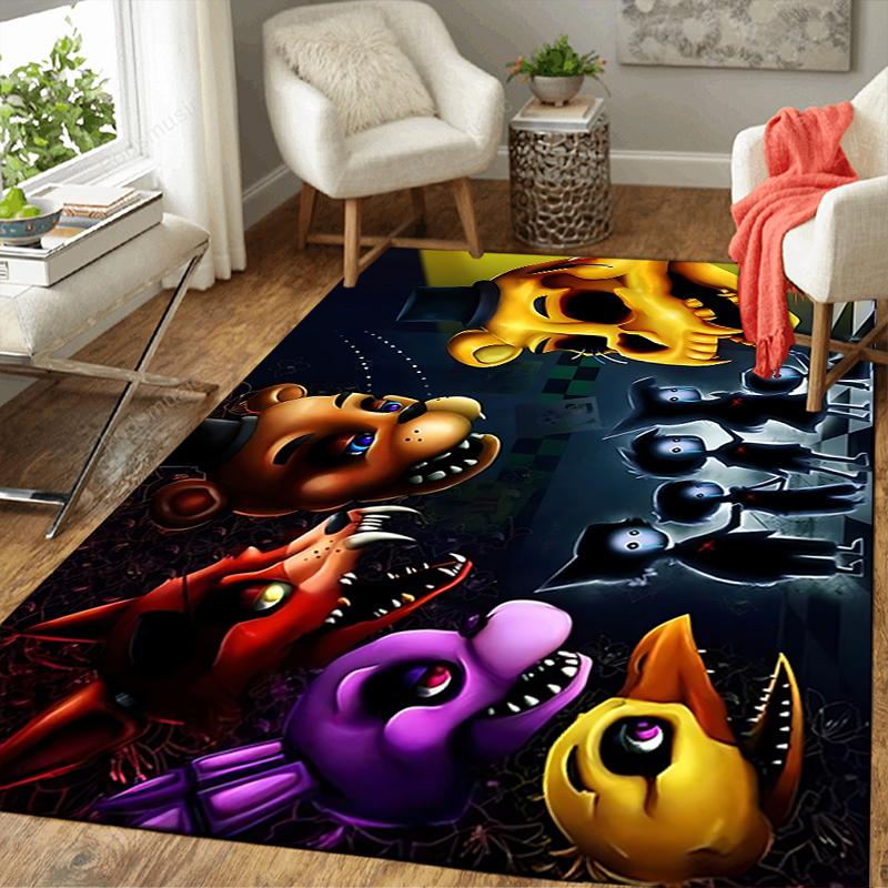 1Pc Five Nights Freddy'S Horror Rug, Office Carpet Indoor Outdoor Doormat, Non-Slip, Comfortable, Living, Christmas Halloween, Xmas Gift Y157