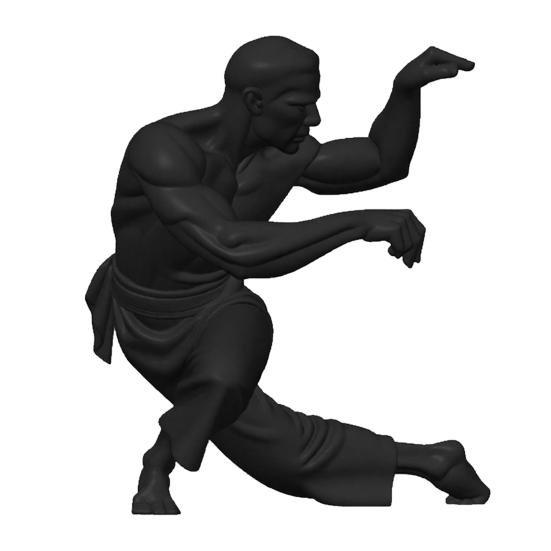 3D-печатная фигурка Кунг-фу Статуя Мастера Кунг-фу с Изысканной Текстурой Устойчивое Основание