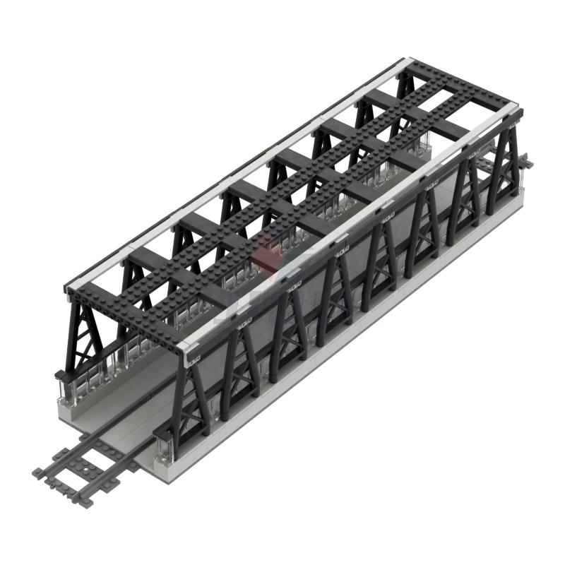 Набор Модель Моста Метро MOC Строительные Блоки Совместимый 53401 Детали Железнодорожных Путей Городская Станция Сборные Кирпичики Детская Игрушка Подарок