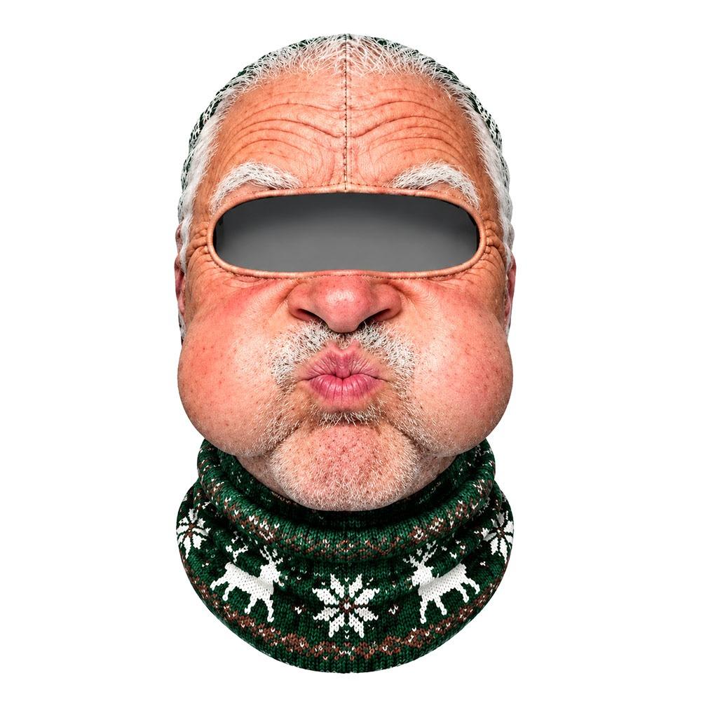 3D Маска-балаклава с принтом лица старика, зимняя маска-чехол для улицы/велосипеда/розыгрышей/вечеринки