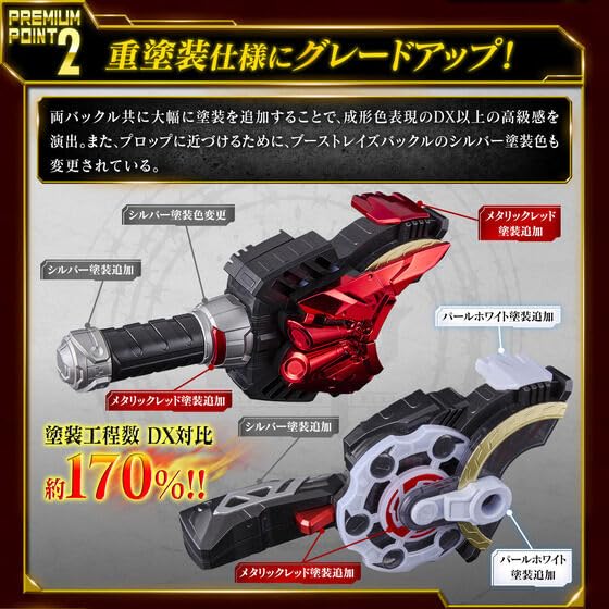 Kamen Rider Geets PREMIUM DX Memorial Magnum Boost Rays Buckle Set &
