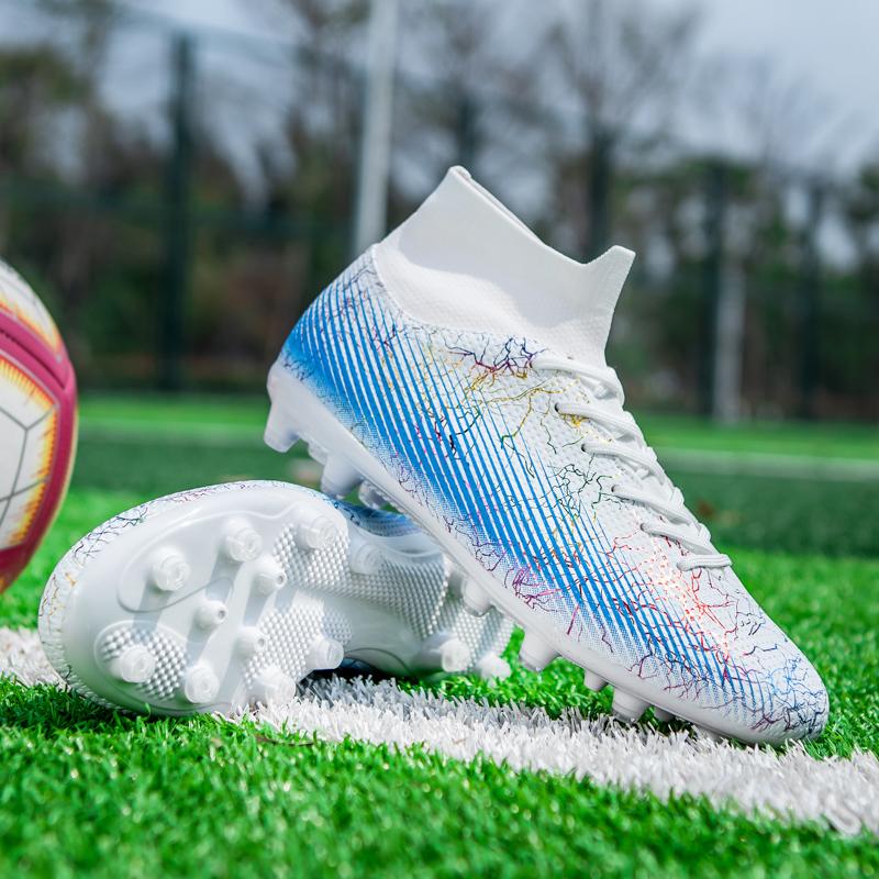 Футбольные бутсы с высоким берцем, мужские футбольные бутсы с длинными ногтями, детские молодежные кроссовки для соревнований, футбольные бутсы для детей