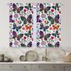 2pcs Colorful Butterflies, Study Room Kitchen Living Room Dorm Room Rod Pocket Top Window Drapes, Bedroom