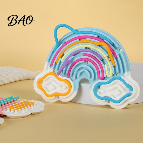 Silicone Sensory Board Activity Board, Christmas Tree Rainbow Ice Stick French Fries Strips with Strings, Silent Fidget Toy for Stress Relief