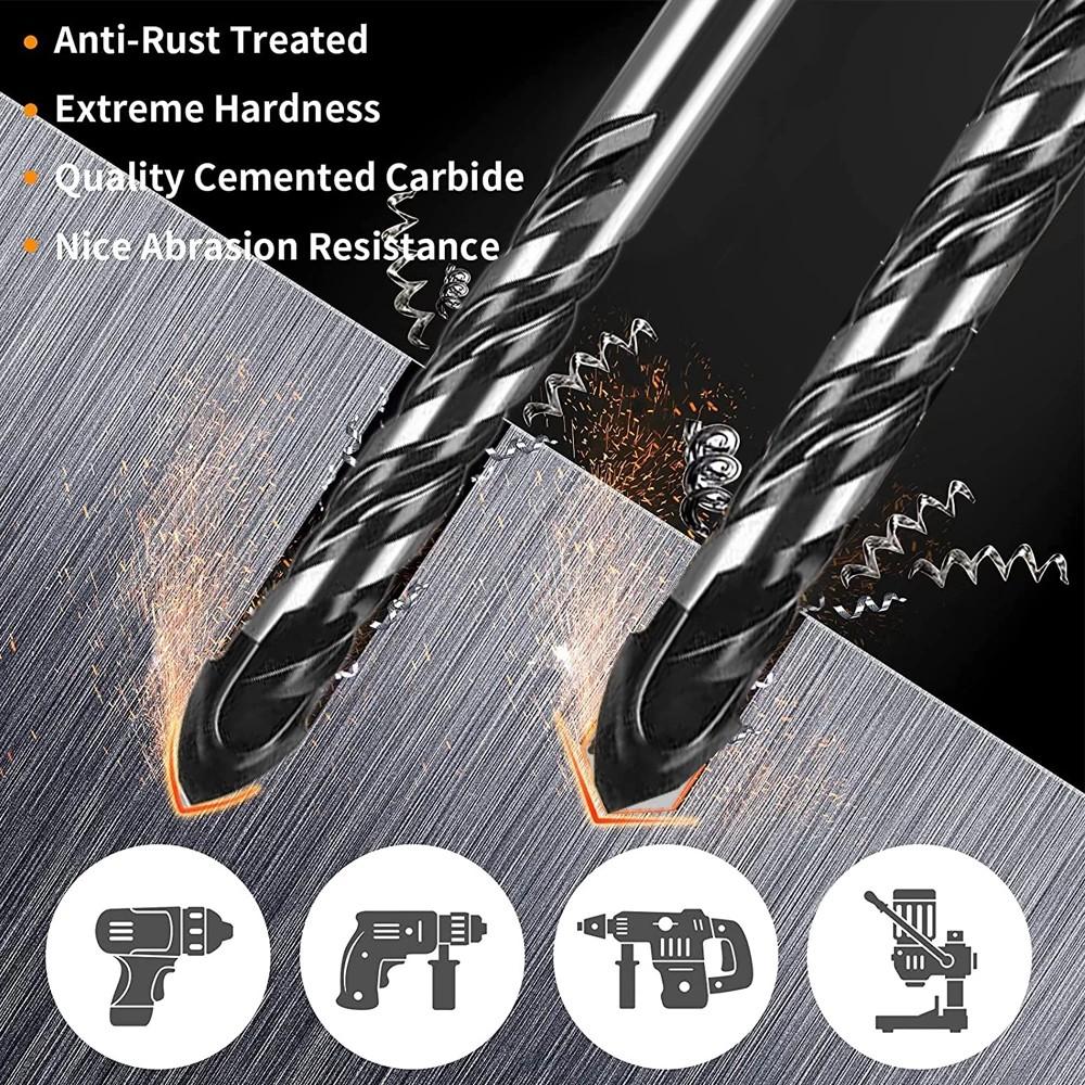 Дрель 7 шт., треугольное сверло для керамики, бетона, стекла