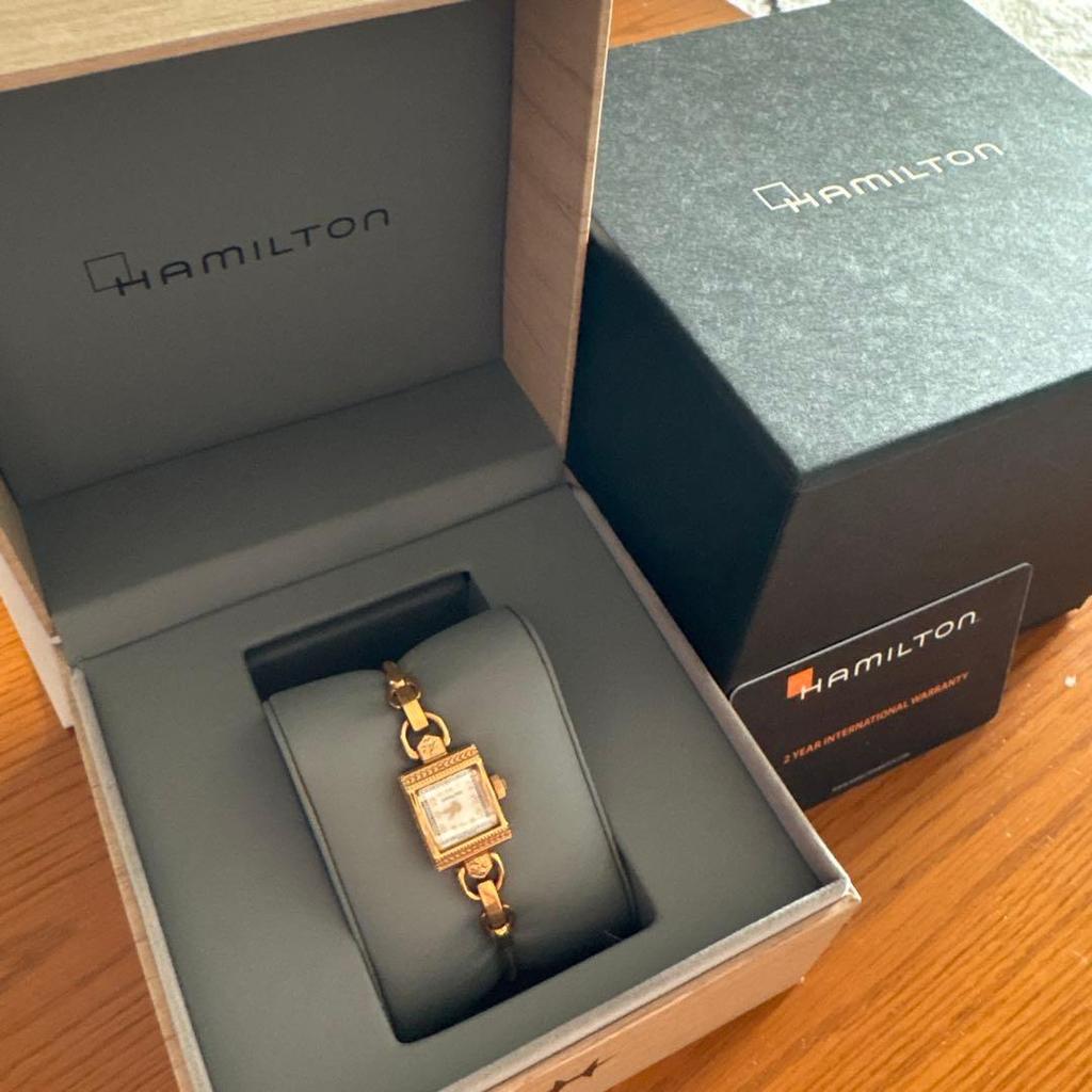 Использованные совершенно новые и неиспользованные часы HAMILTON с коробкой