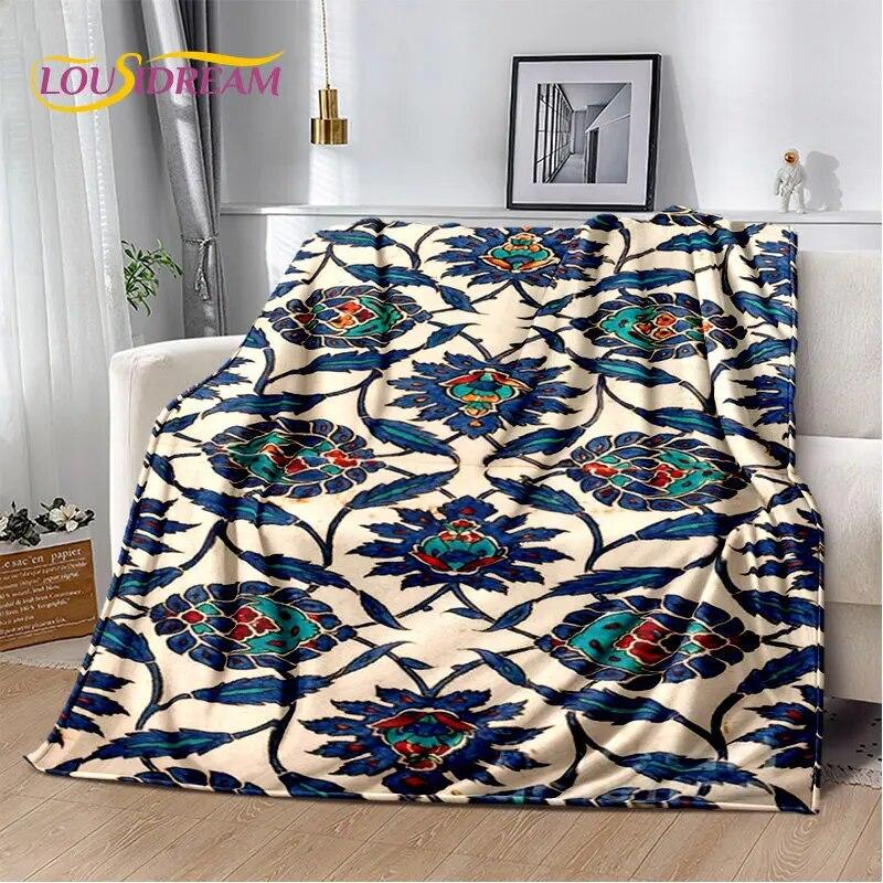 Nordic Bohemia Persia Series Soft Plush Blanket,Flannel Blanket Throw Blanket for Living Room Bedroom Bed Sofa Picnic Leisure
