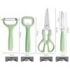 Four-Piece Kitchen Tool Set: Scissors, Can Opener, Grater, and Fruit Knife with Multi-functional Peeler and Melon Grater