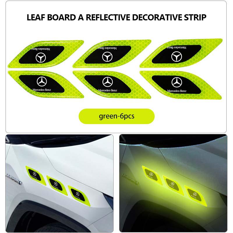 Car Reflective Sticker 3D Epoxy Car Styling Reflective Strips Safety Warning Stickers For Benz CITAN VITO SPRINTER CLS SLK Sport RI8