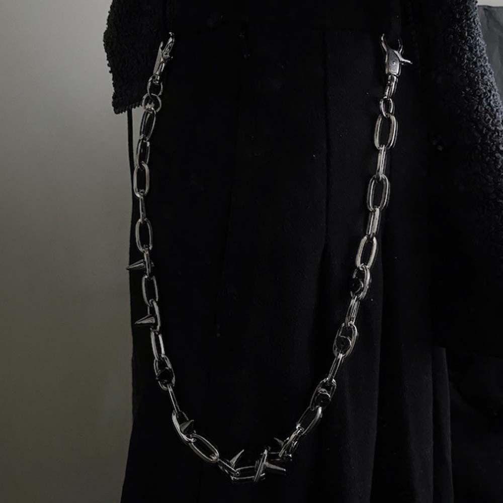 For Men Women Silver Color Student Zinc Zinc Alloy Belt Chain Waist Chain Jeans Accessories Pants Chain