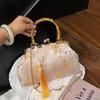 Ретро Банкетная Сумка в Китайском Стиле, Шелковый Сатин Новая Китайская Сумка Ципао, Сумка-Клатч с Вышивкой Тыквы и Бамбуковым Узлом